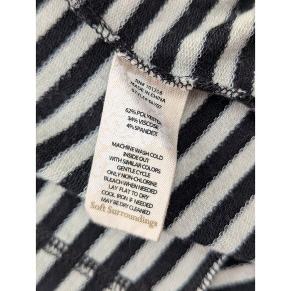 Soft Surroundings Calista Zip Up Cardigan Jacket Size 1X Zip Up Stripe Knit Gray - Picture 13 of 13